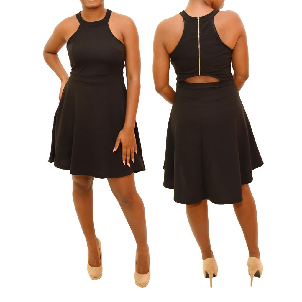 Black Junior Back Cut out Dress Size M: $125.00