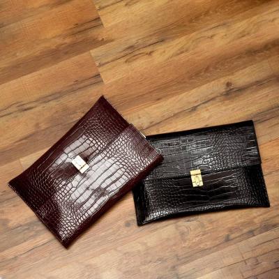 Dark Red  Crocodile Large Clutch: $80.00